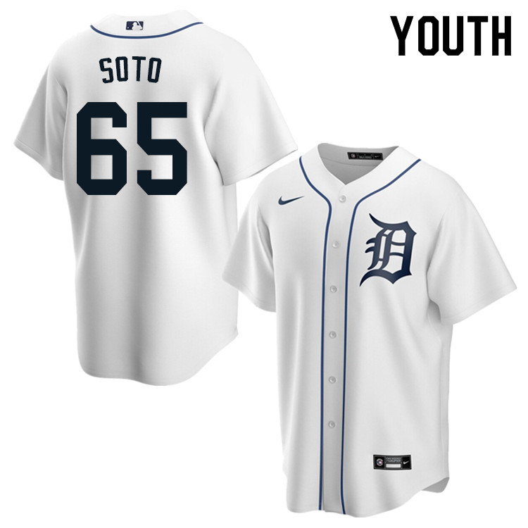 Nike Youth #65 Gregory Soto Detroit Tigers Baseball Jerseys Sale-White